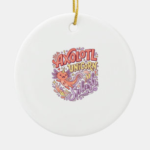 Décoration En Céramique Licorne Axolotl Licorne Splash Fantaisiste Bac Bla