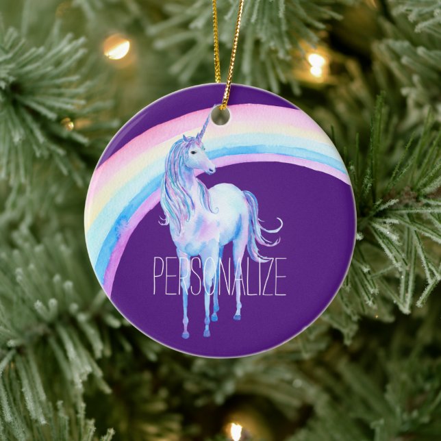 Décoration En Céramique licorne blanche (Arbre)
