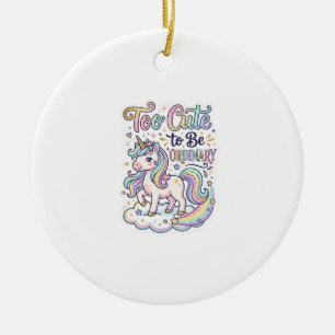 Décoration En Céramique Licorne Trop Mignonne pour être Ordinaire Vecteur