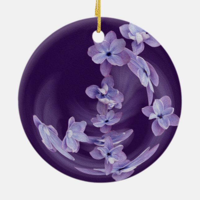 Décoration En Céramique Lilac en cercle (Dos)