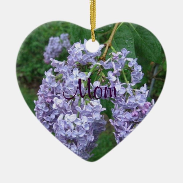 Décoration En Céramique Lilacs pour la fête des mères (Devant)