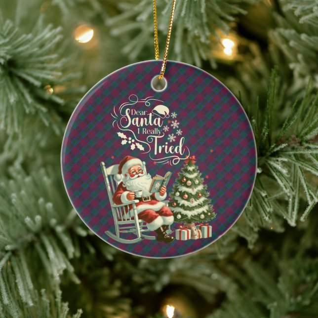 Décoration En Céramique Lindsay Ancien Scottish Tartan  Christmas (Arbre)