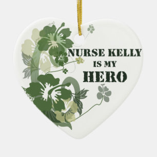 Décoration En Céramique L'infirmière Kelly est mon héros