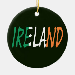 Décoration En Céramique L'Irlande écrasée par le drapeau irlandais