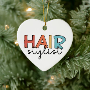 Décoration En Céramique Liste de cheveux Retro Coiffeur Cadeau