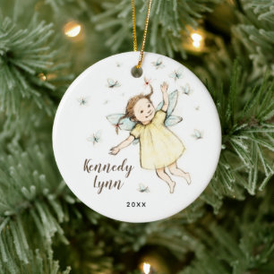 Décoration En Céramique Little Woodland Fairy Personalized Girl