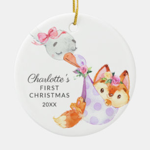 Décoration En Céramique Livraison spéciale Le premier renard de Noël du bé