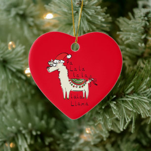 Décoration En Céramique Llama Christmas Enfants mignonne Drôle