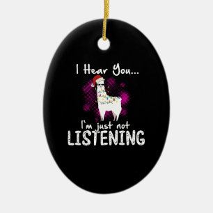 Décoration En Céramique Llama Gift  Je t'entends, je n'écoute pas