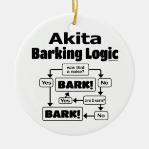 Décoration En Céramique Logique Akita Barking
