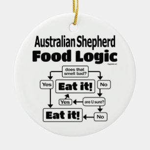 Décoration En Céramique Logique alimentaire du berger australien