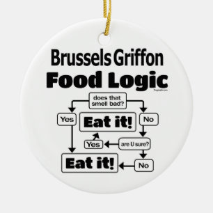 Décoration En Céramique Logique alimentaire Griffon de Bruxelles