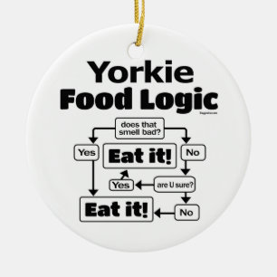 Décoration En Céramique Logique alimentaire Yorkie