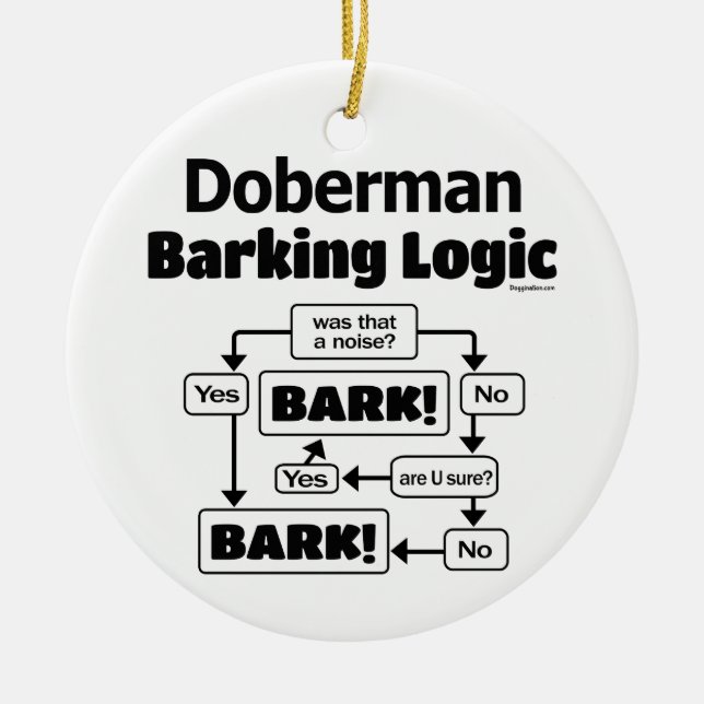 Décoration En Céramique Logique Doberman Barking (Devant)