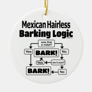 Décoration En Céramique Logique mexicaine d'aboiements sans cheveux