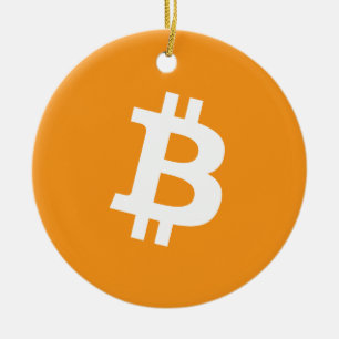 Décoration En Céramique Logo Bitcoin Cryptomonnaie