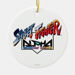 Décoration En Céramique Logo d'alpha de Street Fighter