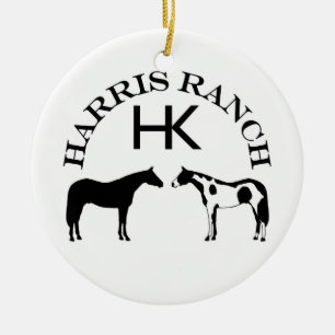 Décoration En Céramique Logo de ranch de Harris