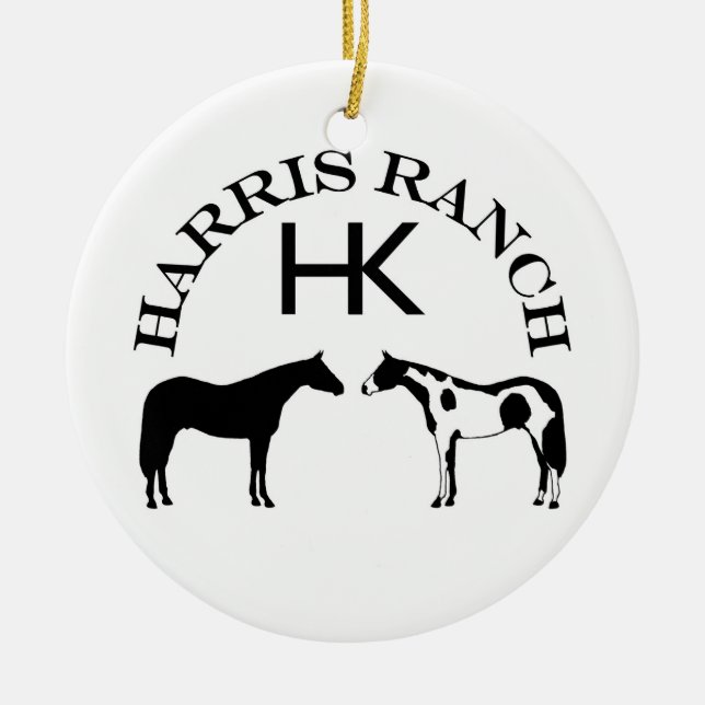 Décoration En Céramique Logo de ranch de Harris (Devant)