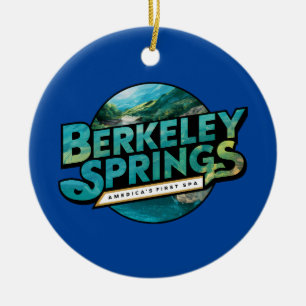 Décoration En Céramique Logo de voyage illustré de Berkeley Springs