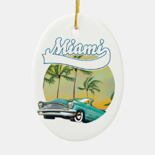 Décoration En Céramique logo Miami Sunset