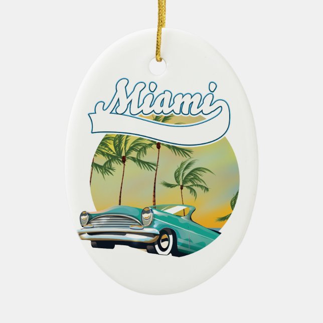 Décoration En Céramique logo Miami Sunset (Devant)