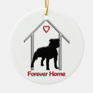 Décoration En Céramique Logo noir pour toujours à la maison de Pitbull