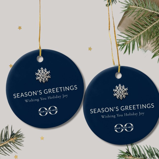 Décoration En Céramique Logo Personnalisé Joyeux Noël Ornament (Créateur téléchargé)