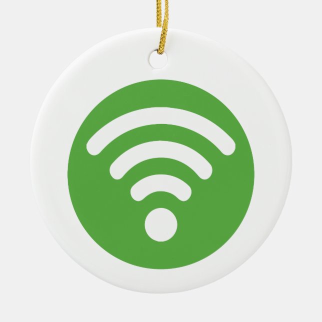 Décoration En Céramique Logo WiFi (Devant)