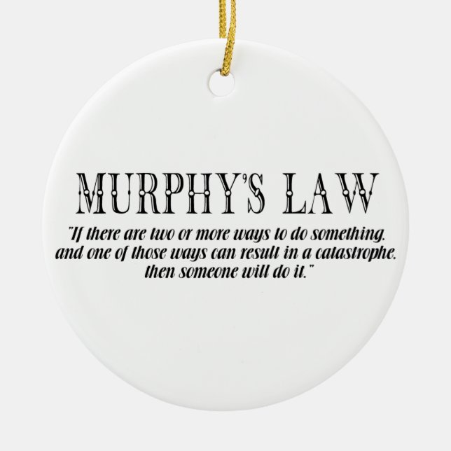 Décoration En Céramique Loi de Murphy (Devant)