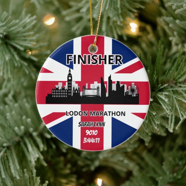 Décoration En Céramique London Marathon Finisher Running Keepsaké Cadeau (Arbre)