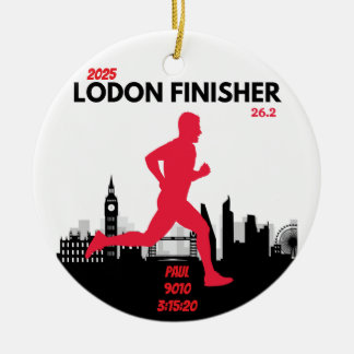 Décoration En Céramique London Marathon Finisher Running Keepsaké Cadeau