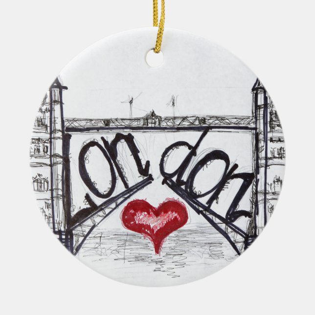 Décoration En Céramique Londres avec amour (Devant)