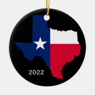 Décoration En Céramique Lone Star State, Texas Orament