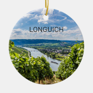 Décoration En Céramique Longuich Panorama du vignoble de Moselle Allemagne