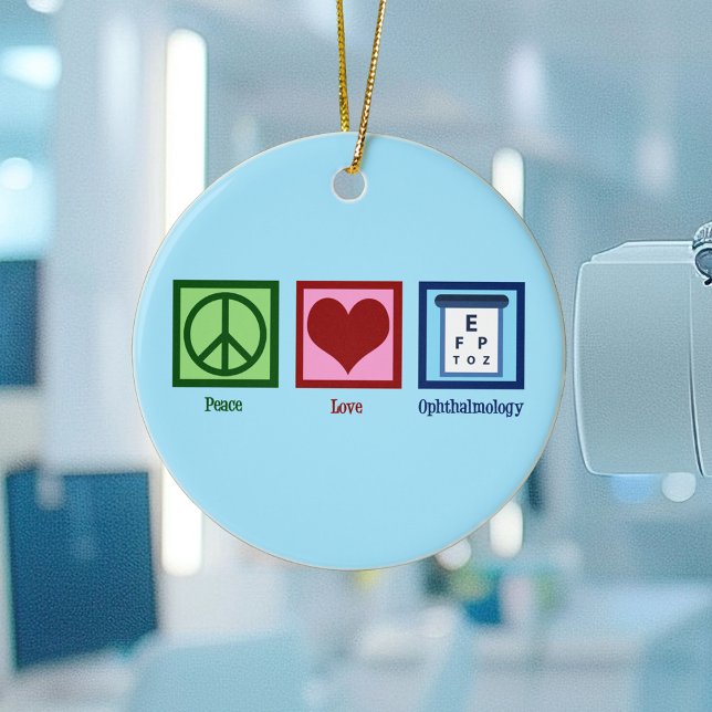 Décoration En Céramique L'ophtalmologie de l'amour pour la paix (Créateur téléchargé)