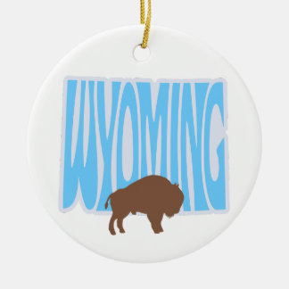 Décoration En Céramique L'ornement de l'arbre de Noël du Wyoming