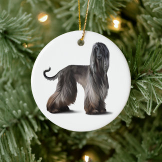 Décoration En Céramique L'ornement de Noël de Hound Afghanistan