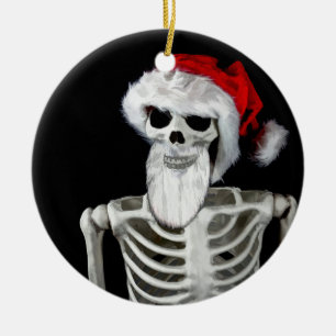 Décoration En Céramique L'ornement de Noël de Skeleton Père Noël