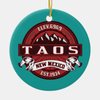 Décoration En Céramique L'ornement de Noël de Taos New Mexico Est 1934