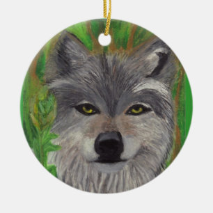 Décoration En Céramique L'ornement GRAY WOLF