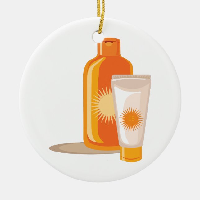 Décoration En Céramique Lotion Suntan (Devant)