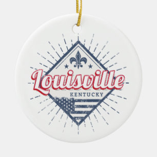 Décoration En Céramique Louisville City Kentucky États-Unis Vintage USA