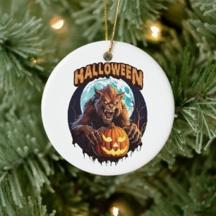 Décoration En Céramique Loup-garou d'Halloween