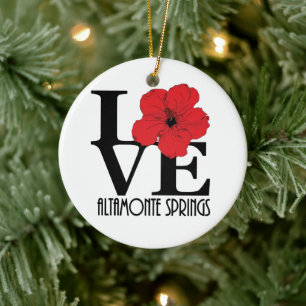 Décoration En Céramique LOVE Altamonte Springs Red Hibiscus
