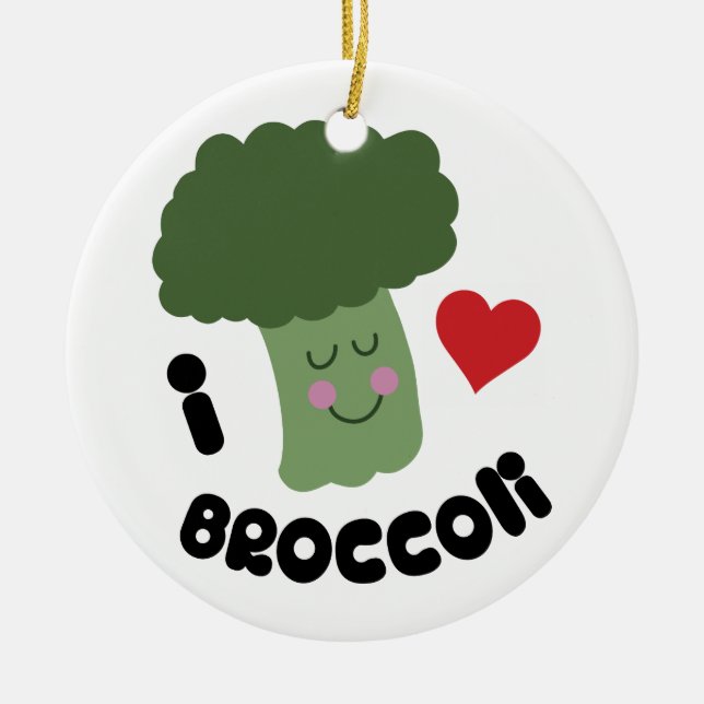 Décoration En Céramique Love Brocoli (Devant)