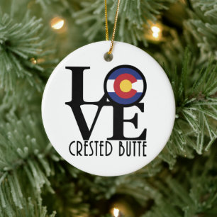 Décoration En Céramique LOVE Crested Butte Colorado