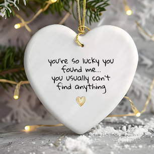 Décoration En Céramique Love Heart Photo Lucky You Me Trouve Drôle