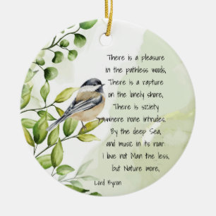 Décoration En Céramique Love Nature Citation Inspirationnelle Lord Byron