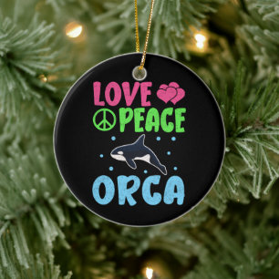 Décoration En Céramique Love Peace Orca Cute Sea Animaux Orca Lover
